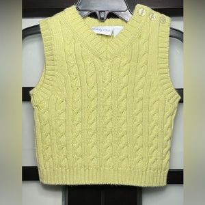 Baby Boy Sweater Vest | Light Green | 3 months